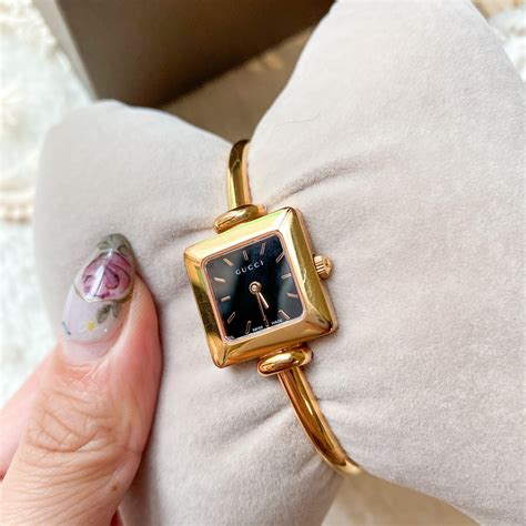 gucci bangles gold|vintage gucci gold bangle watch.